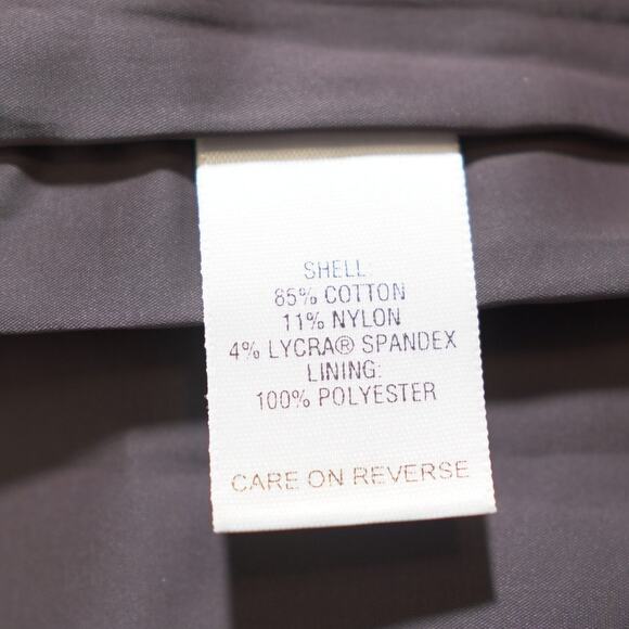 Talbots Pinstripe Brown & White Tailored Pencil Skirt Sz 14 NWT Preppy Corpcore - Picture 4 of 12